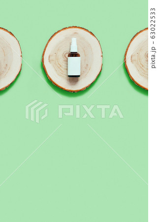 Zero waste accessory on blue background. 63022533