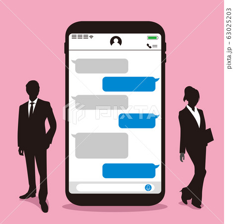 Chat app vector illustration smartphone 63025203
