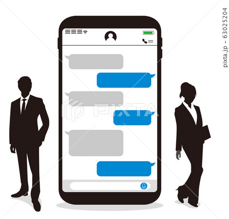 Chat app vector illustration smartphone Chat app vector illustration smartphone 63025204