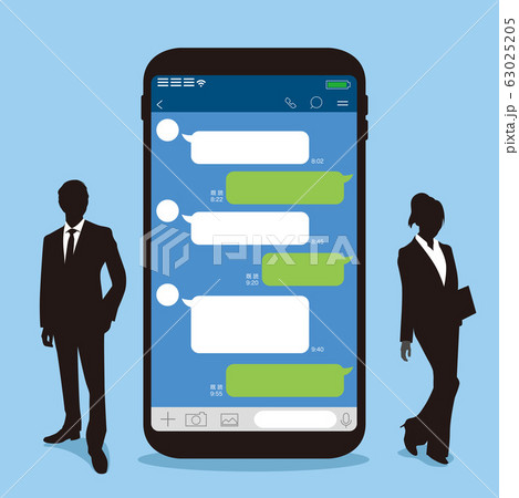 Chat app vector illustration smartphone 63025205