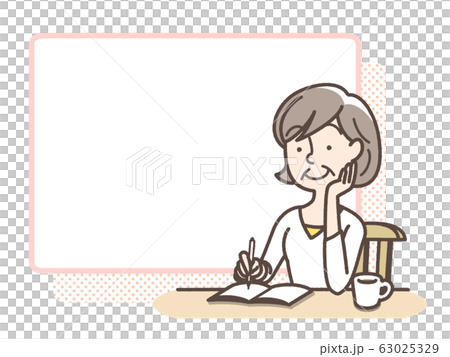 おばあさん　ノート　エンディングノート　自分史　日記など　フレームあり 63025329