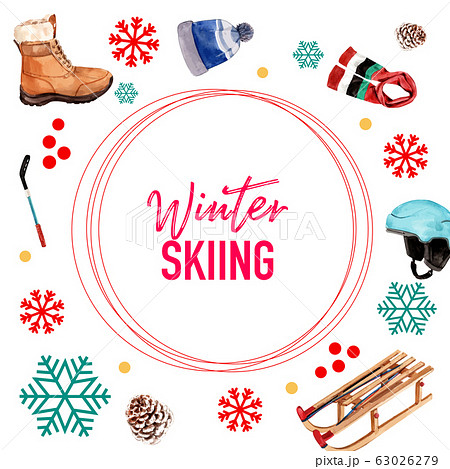 Winter sport social media design with helmet, Winter sport social media design with helmet, 63026279
