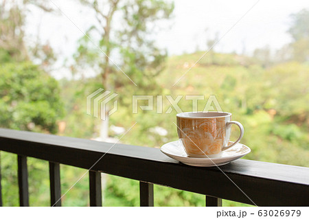 Breakfast with tea on sri lanka tea island. 63026979