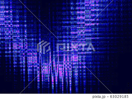 Background  with mosaic  of  descending wave, in the form of zigzags bright iridescent rays in blue tones 63029185