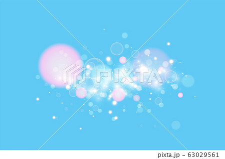 Blue background with light effect. Vector abstract background blue magical lights, bokeh 63029561