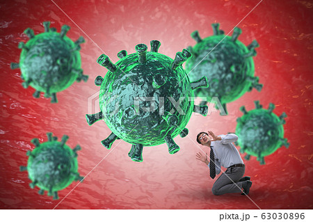 Businessman in fear of recession due to coronavirus Businessman in fear of recession due to coronavirus 63030896
