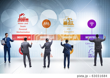 Industry 4.0 concept with various stages 63031684