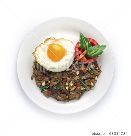 Stewed Pork Leg Stir fried with Thai Basil, Chili 63034784