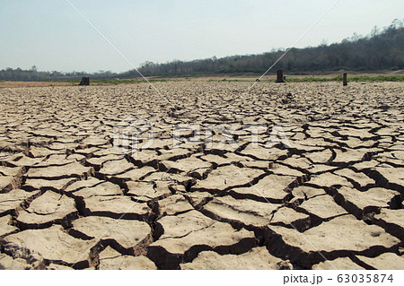 The drought land texture in Thailand. 63035874