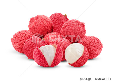 Lychee isolated on white background. 63038114