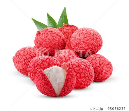 Lychee isolated on white background. Lychee isolated on white background. 63038255
