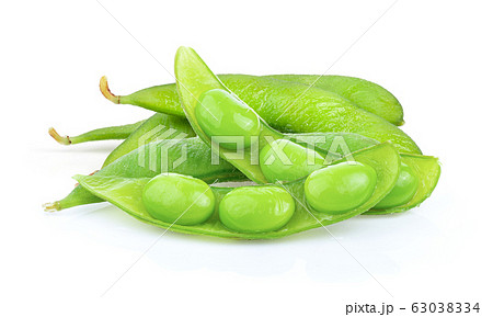 edamame beans isolated on white background edamame beans isolated on white background 63038334
