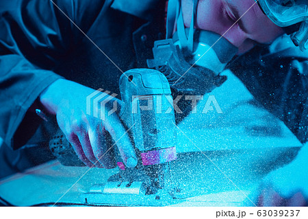 Skater in process of making his own skateboard, longboard - open business concept Skater in process of making his own skateboard, longboard - open business concept 63039237