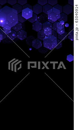 Modern dark background with hexagons for mobile 63040914