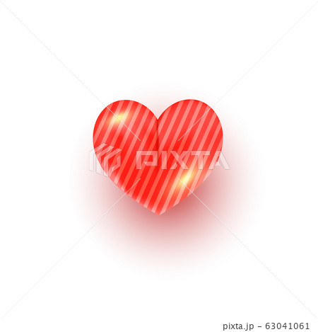 Realistic heart shape on a white background Realistic heart shape on a white background 63041061