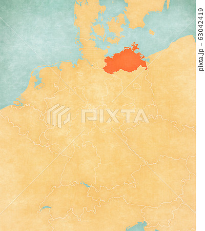 Map of Germany - Mecklenburg-Vorpommern 63042419
