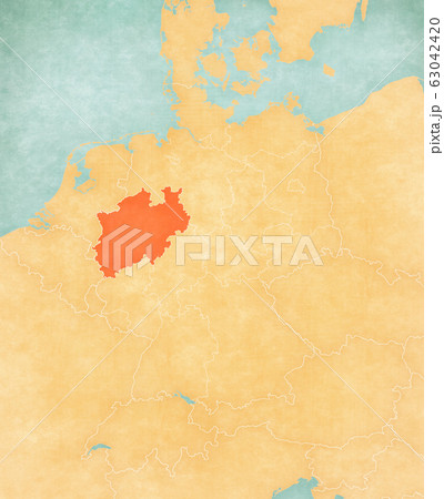 Map of Germany - North Rhine-Westphalia 63042420