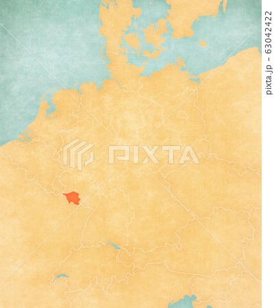 Map of Germany - Saarland 63042422