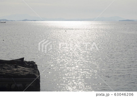 水平線 砂 ヨット 63046206