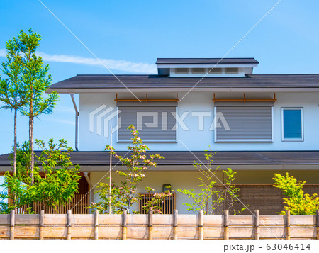モダン和風住宅の写真素材
