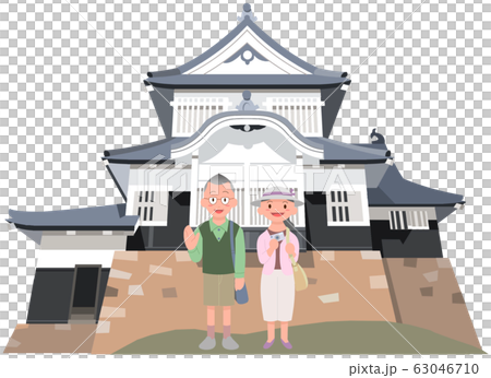 Bichu Matsuyama Castle and Senior Couple 63046710
