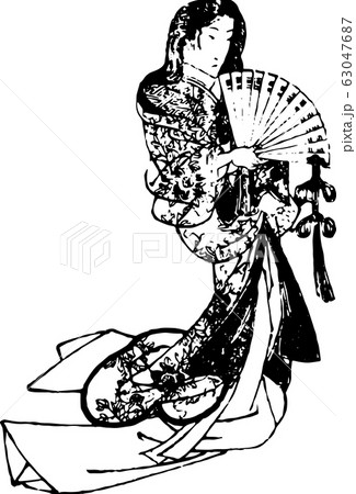 舞を舞う女性 舞を舞う女性 63047687