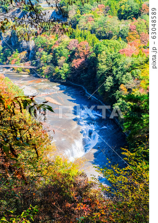 吹割の滝 （秋）：第一観瀑台より 63048589