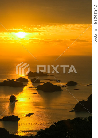 九十九島・石岳展望台の夕暮れ 九十九島・石岳展望台の夕暮れ 63048843