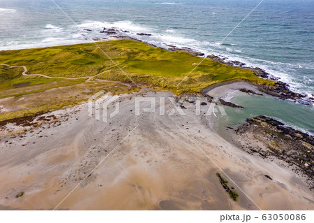 Aerial view of Cashelgolan, Castlegoland, beach and the awarded Narin Beach by Portnoo County Donegal, Ireland Aerial view of Cashelgolan, Castlegoland, beach and the awarded Narin Beach by Portnoo County Donegal, Ireland 63050086