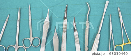Surgical instruments, silicone nasal implant in operating room. Surgical instruments, silicone nasal implant in operating room. 63050440