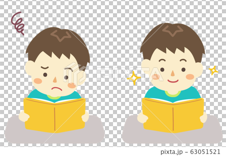 こども読書 読解力のイラスト素材