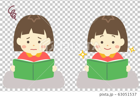 こども読書 読解力のイラスト素材
