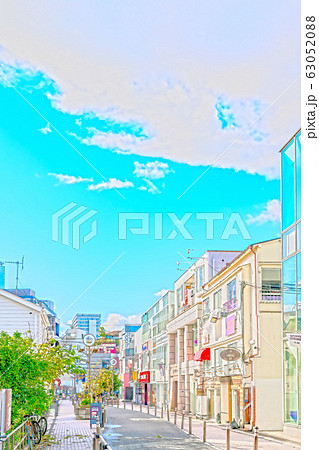 東京都 原宿の街並みのイラスト素材 6305