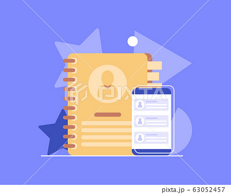 List of names and personal information,Modern flat design concept for Landing page website, mobile apps ui ux,flat design icon vector illustration 63052457
