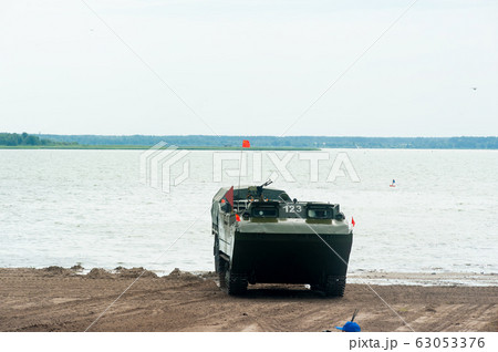 Speed driving of tracked amphibious carrier PTS Speed driving of tracked amphibious carrier PTS 63053376