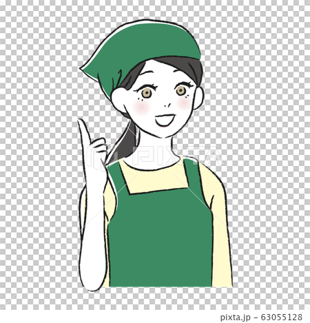 エプロン 女性のイラスト素材 [63055128] - PIXTA