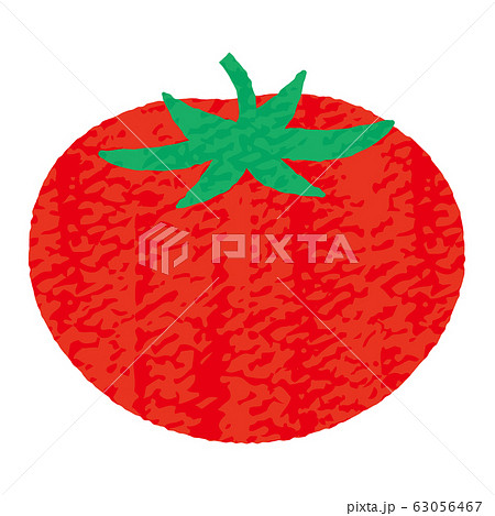 手描き風かわいいトマトのイラスト素材