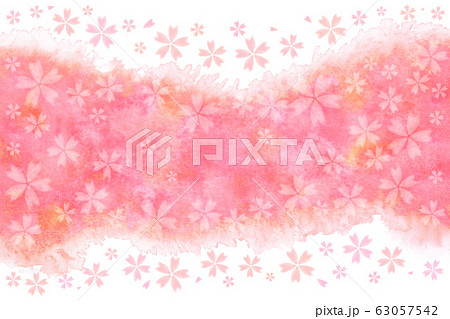 桜 春 ピンク アブストラクト 水彩 背景のイラスト素材