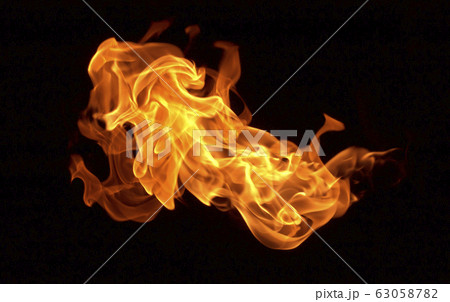 Fire flames on a black background 63058782