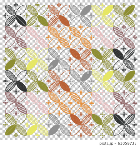 Japanese pattern cloisonne tie stamp style background material square 63059735