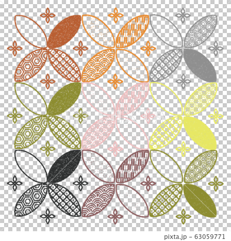 Japanese pattern Cloisonne tie stamp style background material 63059771