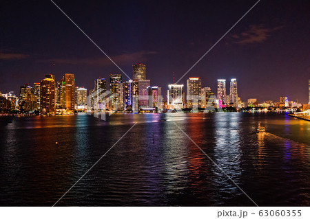 Miami, Florida, USA skyline on Biscayne Bay. 63060355
