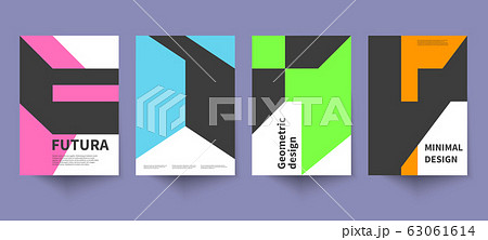 Minimalistic color geometric poster 63061614