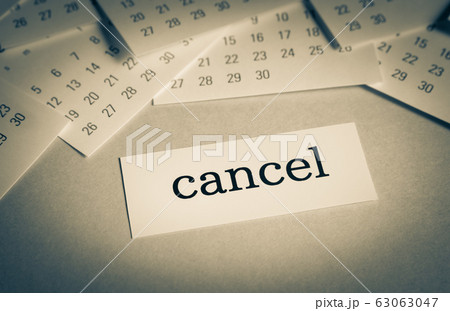 キャンセル　cancel　取り消し　使用中止 63063047
