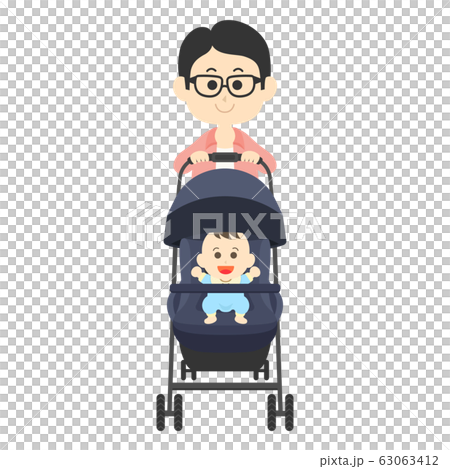 爸爸推著嬰兒車 63063412