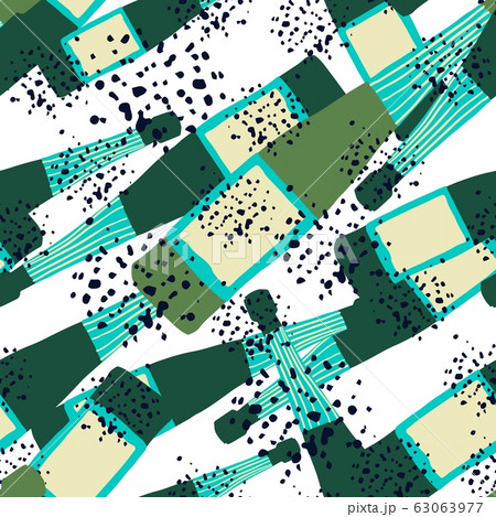 Alcohol bar bottles in doodle style. Doodle glass bottle seamless pattern on dots background. Alcohol bar bottles in doodle style. Doodle glass bottle seamless pattern on dots background. 63063977