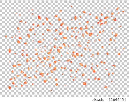 Orange petals flying in the air, or autumn leaves, landscape 63066464
