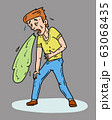 Sick man. He is sick. Vomiting 63068435