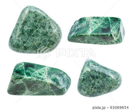 set of various Jadeite gemstones isolated on white set of various Jadeite gemstones isolated on white 63069654