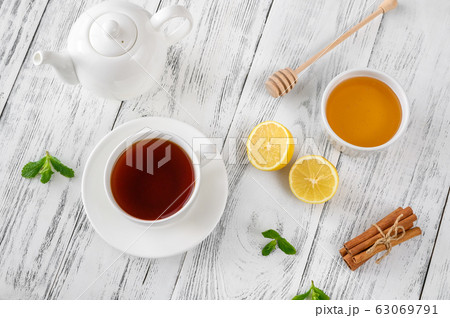 Cup of black tea Cup of black tea 63069791